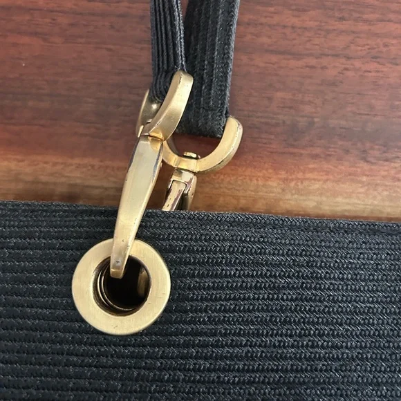 Eric Javits Vintage Black Squishee Woven Shoulder Tote Bag - Picture 5 of 13